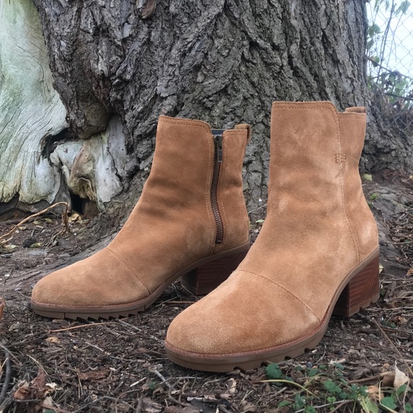 Sorel Suede Cate Heel Bootie Size 10 - Picture 4 of 9